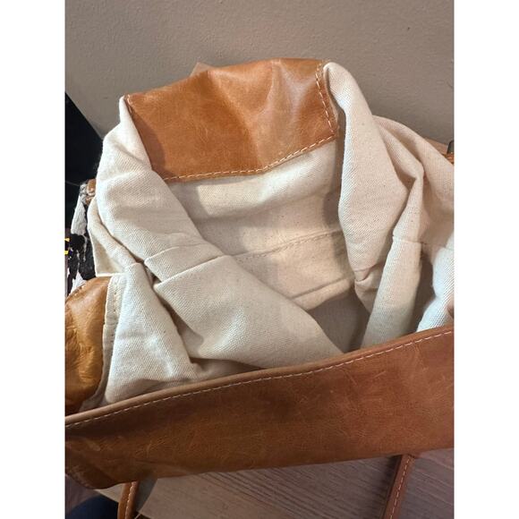 Ceri Hoover Bag Leather and Calf Hair Brown Python Print Clutch Crossbody Bag - Picture 10 of 15